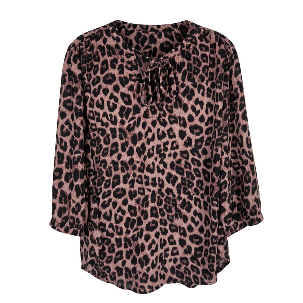 Torrid Womens 2X Maximalist Animal Print Indie Sleaze Y2K Vamp V-Neck Blouse‎